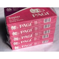 1 Thùng 5 ram Giấy Pagi A4 ĐL 65 500 tờ/ram - Nhập khẩu Indonesia.