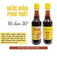 1 thùng (6 chai - 3 lít) Nước mắm nhĩ cá cơm Phan Thiết Huệ Hương 30 độ đạm - 500ml