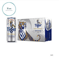 [1 thùng] Bia Tiger bạc chính hãng 24lon 330ml