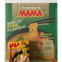 1 Thùng Mì Mama Thịt Bầm Thái Lan (60g X 30 gói)