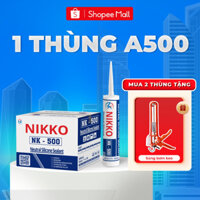 1 Thùng Mix màu (24chai) keo silicone A500 trung tính, chịu nhiệt cao, Nikko Silicone