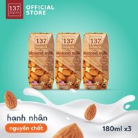 1 Thung :SỮA HẠT HẠNH NHÂN NGUYÊN CHẤT 180ML