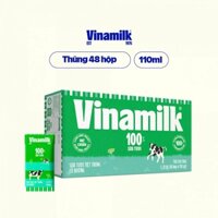 1 thùng sữa tươi vinamilk có đường hộp 110nl thùng  48 hộp 12 lốc