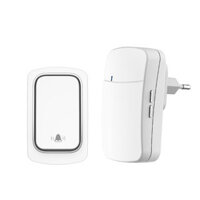 1 to 1 Home Wireless Doorbell IP68 Waterproof 38 Kinds Ringtones 4-level Volume Adjustable EU Plug Self-powered Button M