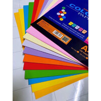 [1 Tờ] Bìa màu thủ công, giấy màu gấp quạt khổ A4 nhiều màu, định lượng 160gsm