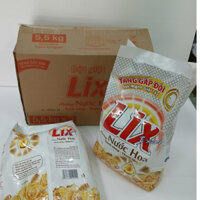 (1 túi) Bột giặt Lix 5.5kg extra hương nước hoa giặt được nước phèn