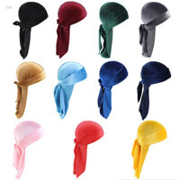 1 Unisex Nhung Durags Bandana Turban Mũ Nam Nữ Thoáng Khí Đuôi Dài Mũ Cướp Biển Mũ Hip Hop Đầu Đuôi Dài Headwrap Sóng Mũ