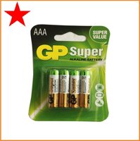 1 vỉ 4 viên  pin AAA GP super Alkaline