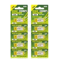 1 vỉ 5 viên pin ALKALINE 23A 12V Pin điện áp cao cho Chìa khóa điện điều khiển cửa cuốn, chuông cửa điều khiển quạt