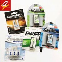 1 Vỉ Pin Sạc 9V vuông Camelion, Energizer, Ansmann Chính Hãng