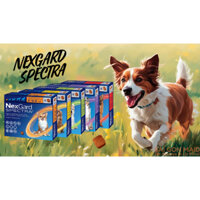 1 viên ( không hộp)  NEXGARD SPECTRA - Viên Nhai Cho Chó Ve, Rận,Bọ Chét ,Ghẻ Demodex ,Tẩy Giun Sán,Ngừa Giun Tim