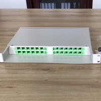 1 Vỏ ODF quang 24FO gắn rack 19", khay cố định (gồm vỏ sắt sơn tĩnh điện, màu kem + 1 khay hàn + ốc vít)