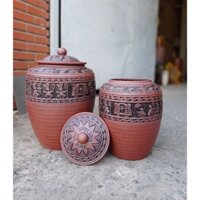[10-15-20KG] THÙNG ĐỰNG GẠO Phong Thủy Tài Lộc Gốm Chuẩn Bát Tràng - Hút Ẩm Tốt Chống Mối Mọt