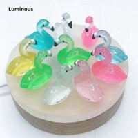 10 / 15 / 30 Chiếc Sáng Tạo Hoạt Hình Dạ Quang Chim Hồng hạc Nhựa Phụ Kiện, Đồ Trang Trí Ô Tô DIY Thủ Công