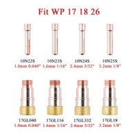 1.0 / 1.6 / 2.4 / 3.2mm TIG Collet Thân Collet 10N22S 10N23S 10N24S 10N25S 17GL040 17GL116 17GL332 17GL18 Cho TIG WP17 18 26 Đèn Pin