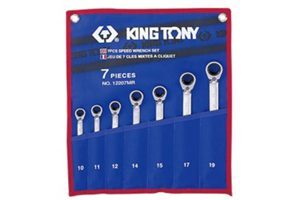 Bộ cờ lê vòng miệng 7 cái hệ mét Kingtony 12207MR, 10-19mm