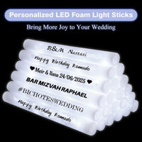 10 / 20 Chiếc Đèn LED Xốp Phát Sáng Gậy Tùy Chỉnh Logo Trắng LED Xốp Gậy Phát Sáng Cá Tính Thanh Sáng Lên Đèn LED Cây Đũa Phép Phát Sáng Trong Bóng Tối Cổ Vũ Ống Ánh Sáng Tối Sinh Nhật Đám Cưới