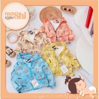 [10-20kg]Áo gió in gấu lót lông cho bé trai bé gái