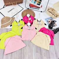 (10-22kg) Set bé gái, Set áo sát nách khóa kéo + chân váy xòe có lót quần cá tính cho bé gái SB137