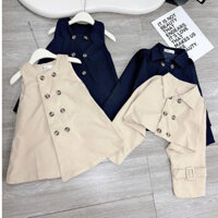 10-27kg Set váy kèm áo khoác cho bé gái