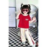 10-30kg Set bé gái, Set áo bad blood đỏ quần suông trắng Xkids