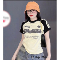 [10-30kg] Set bộ bé gái áo thun quần xuông rách kèm dây  đơn giản cá tính