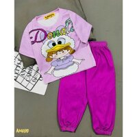 10-42kg Đồ bộ bé gái size đại thun lạnh in 3D Bộ cộc tay quần dài alibaba bé gái