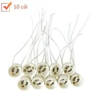 10-50 Con 15cm Gu10 Bóng Đèn Led Giá Đỡ Thân Gốm Đèn Halogen Ổ Cắm Với Cáp Silicon Cho Đèn Led Cố Định