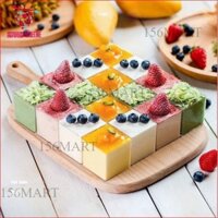 10-50 Ly vuông mica đựng bánh lạnh, bánh mousse, tiramisu, panna cotta (LC-6055)