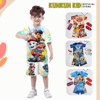 [10-60kg] - Đồ bộ cho bé trai in 3D hình chó cứu hộ TP543-646 - Quần áo trẻ em cao cấp KunKun Kids