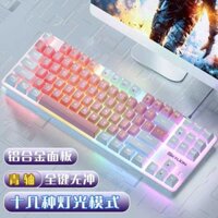 10 87/104 Phím Thanh Trục Bàn Phím Cơ Học Thực Chuột Set Đèn Chạy Có Dây Thiết Bị Ngoại Vi Trò C