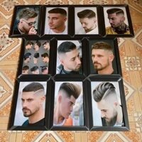 10 ảnh khung treo tường tóc nam barber. lau chìu thoải mái