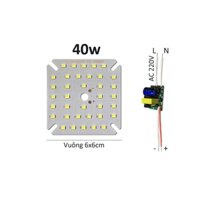 10 Bảng bo vỉ mạch Led 40w siêu sáng 34 mắt chip Led 2835  nguồn driver AC220V MLC-40x - Sáng trắngnhômTN
