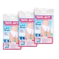 10 Bao Quần Lót Miễn Giặt Tiện Lợi Travel-Mate Nữ Size M, L, XL (50 Cái)