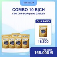 10 bịch cám gà rutin dinh dưỡng, tăng thêm 1 bịch, giúp gà ăn lông mượt, khỏe mạnh, tiết kiệm hơn