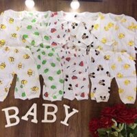 10 bộ cotton cho bé bấn khuy giữa