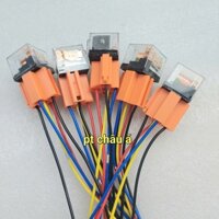 10 bộ rơ le 100a KÈM CHÂN CẮM, điện 12v, 24v, 4 chân 5 chân