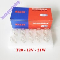10 Bóng đèn hậu đèn lùi ô tô T20 1 tóc chân cắm 12v 21w