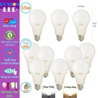 10 Bóng đèn Led 15w bup tròn A70 tiết kiệm điện siêu sáng thân kín chống nước mưa Posson LB-15x - Sáng trắng