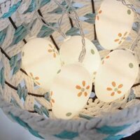 10 Bóng đèn LED Dễ thương Trứng Phục sinh Đèn trang trí Ngày lễ Bóng đèn trang trí (Trắng mát)