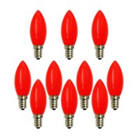 10 Bóng đèn Led trái ớt quả nhót trang trí bàn thờ thần tài màu đỏ đuôi E12 LCh-E12R