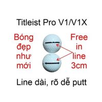 10 Bóng Golf Titleist Pro V1/V1X Cũ In Sẵn Line Hỗ Trợ Putting Cho Golfer