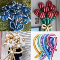 10 Bóng Siêu Nhũ Chrome Dài Tạo Hình Nghệ Thuật Bóng Giun Vặn Hoa Tạo Hình