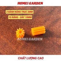 10 cái bánh răng nhựa mini 10 răng trục 2mm - HM0062 - 2 BÁNH RĂNG