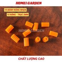 10 cái bánh răng nhựa mini 10 răng trục 2mm - HM0062 - 10 BÁNH RĂNG