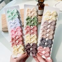 10 Cái / bộ Nhiều Màu Sắc Ruy Băng Nơ Kẹp Tóc Cho Bé Gái Handmade Nơ Kẹp Tóc Barrettes Mũ Trẻ Em Tóc Accessori