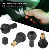 10 Cái Car Auto TR412 Bánh Xe Snap Trong Lốp Lốp Van Gốc Bụi Cap Cao Su Van [bonus]