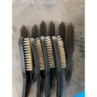 10 Cái Chổi đánh rỉ sắt sợi đồng cứng cáp tay cầm nhựa đỏ đen chắc chắn - Kim Khí Minh Đức