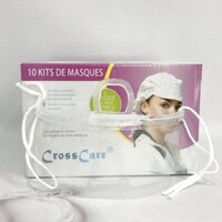 (10 cái) Khẩu trang nhựa trong suốt cao cấp cho spa, quán ăn