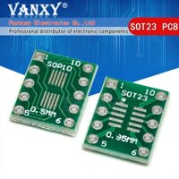 10 CÁI SOT23 MSOP10 SOP-10 UMAX sang DIP10 PCB Chuyển Ban DIP Pin Ban Pitch Adapter
